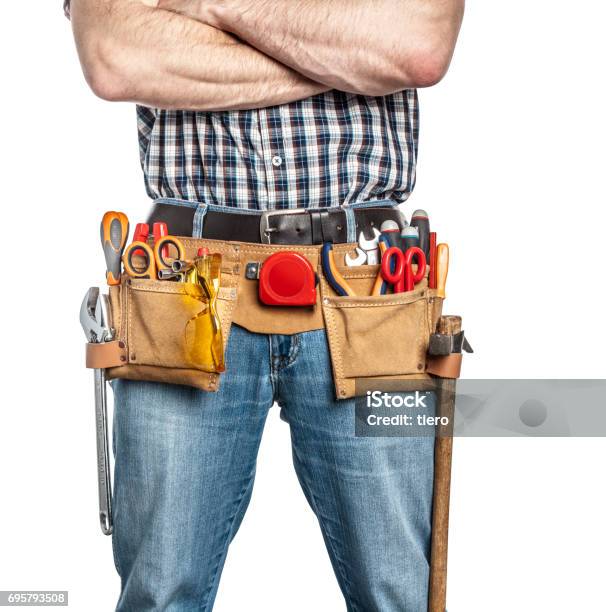 Handyman And Tools Stock Photo - Download Image Now - Blue-collar Worker, Business Finance and Industry, Carpenter