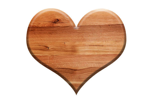istock Wooden heart shape isolated on white. Love symbol 695799882