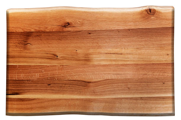 istock Wooden board isolated on white. Natural oak wood. 695802364