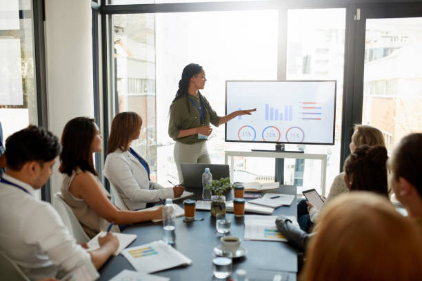 istock She's come prepared with facts and figures 695810074