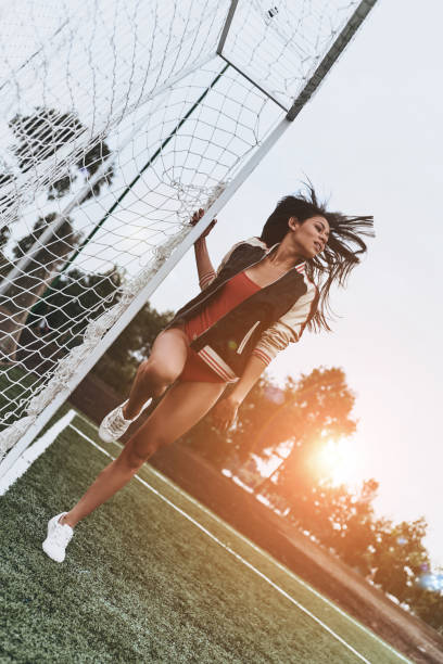 istock Sporty beauty in motion. 695828832