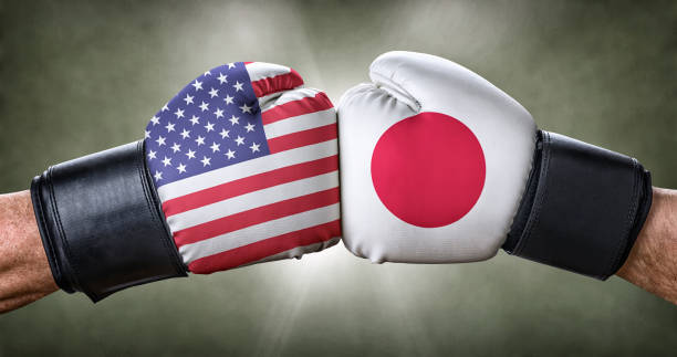 istock A boxing match between the USA and Japan 695828914