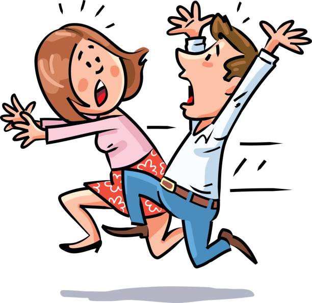 Man And Woman Running Away Stock Illustration - Download Image Now - Cartoon, Escaping, Running - iStock Man And Woman Running Away Stock Illustration - Download Image Now - Cartoon, Escaping, Running - iStock