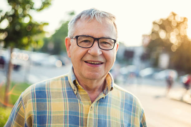 istock Senior man in the city 695835150