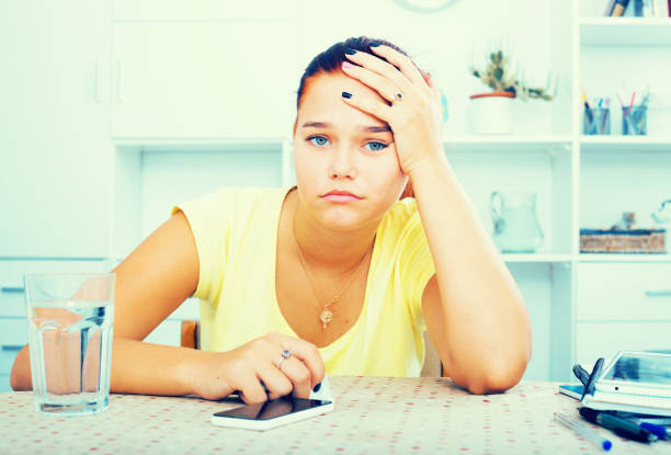 istock sad girl phone 695835412