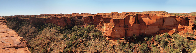 Panorama Kings Canyon cliffs in Northern Territory, Australia