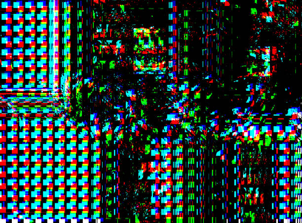 istock Glitch psychedelic background. Old TV screen error. Digital pixel noise abstract design. Photo glitch. Television signal fail. Technical problem grunge wallpaper. Colorful noise 695839054