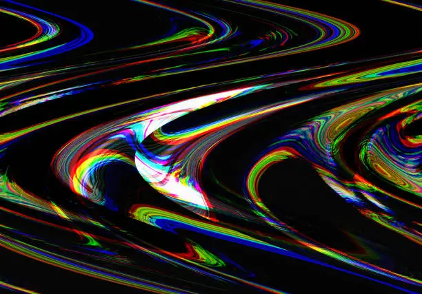 Photo of Glitch psychedelic background. Old TV screen error. Digital pixel noise abstract design. Photo glitch. Television signal fail. Technical problem grunge wallpaper. Colorful noise