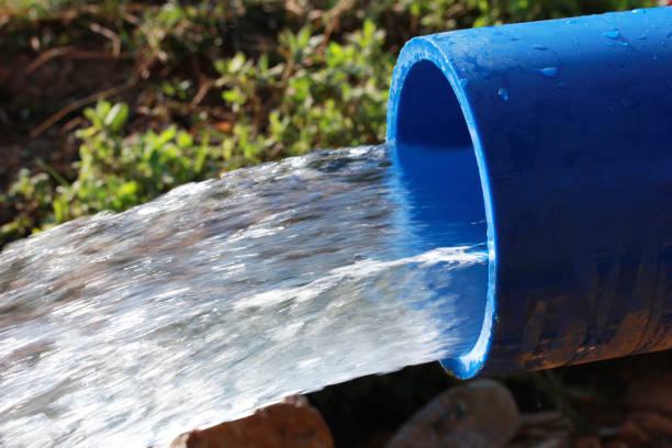 istock Natural snow waters garden irrigation 695842208