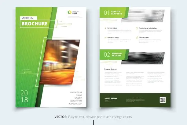 Vector illustration of Corporate business annual report cover, brochure or flyer design. Leaflet presentation. Catalog with abstract geometric background. Modern publication poster magazine, layout, template.