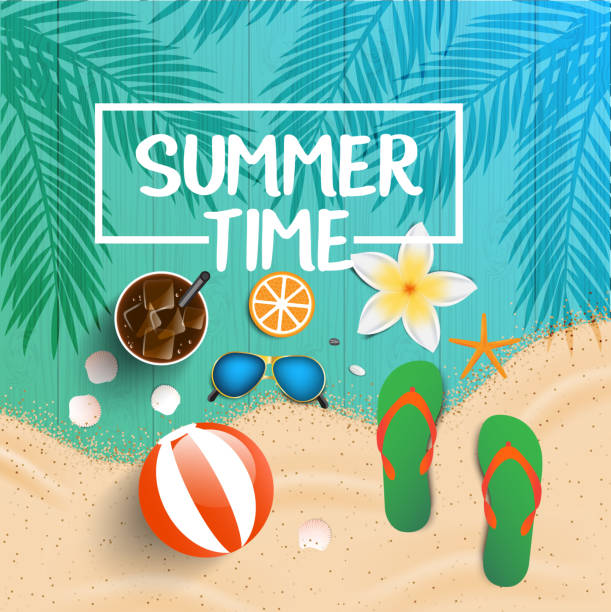 夏の背景 - relaxation vacations heat sunglasses点のイラスト素材／クリップアート素材／マンガ素材／アイコン素材