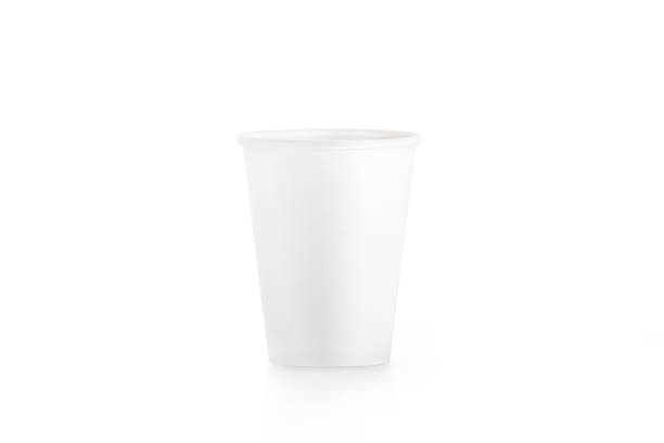 istock Blank white disposable paper cup mock up isplated 695845928