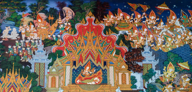 istock Thai mural painting art 695847816