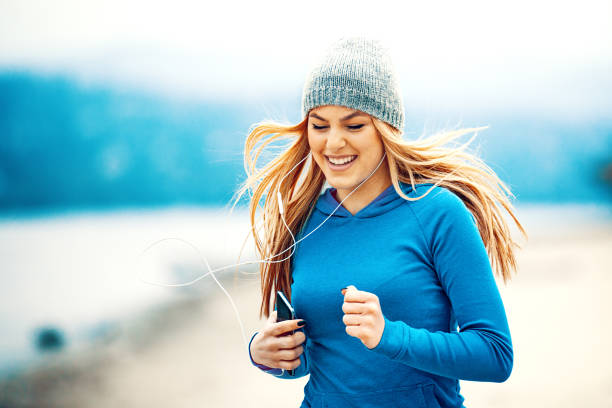 istock Blonde woman is training 695851392