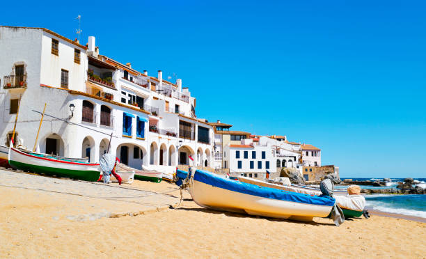 calella de palafrugell, spain - spain gerona architecture building exterior imagens e fotografias de stock