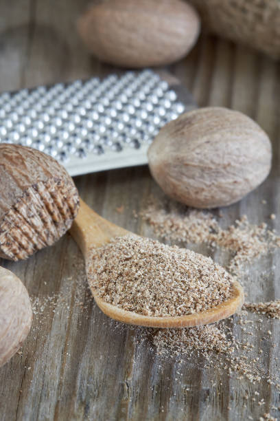istock Group of nutmeg seeds 695877330