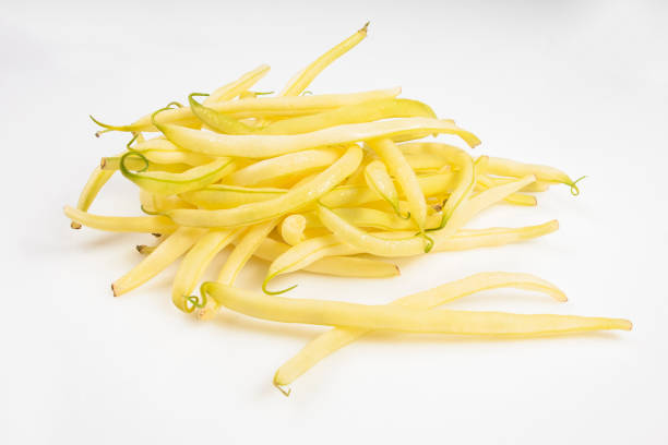 Yellow kidney beans isolated on white background