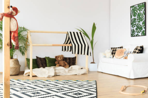 istock Natural wood in kids room 695880090