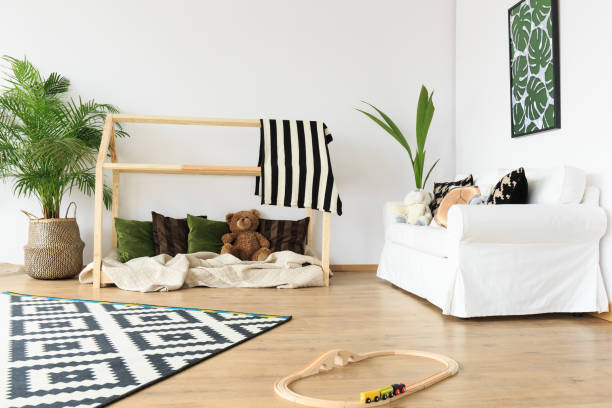 istock Modern minimalist toddler room 695880104