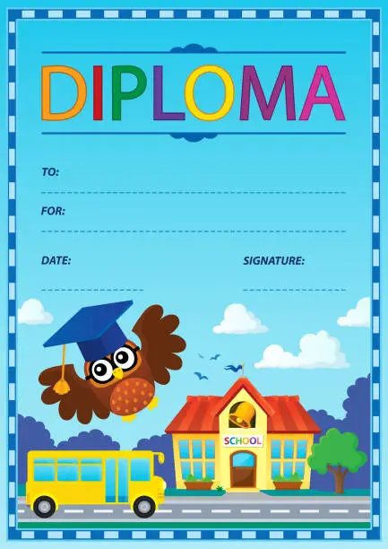 Vector illustration of Diploma theme image 9