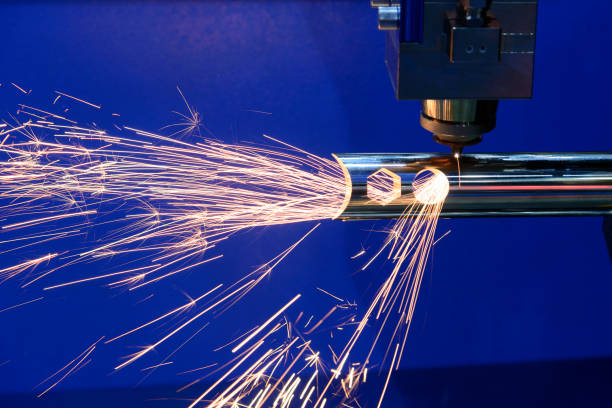 istock The CNC fiber laser cutting machine 695882452