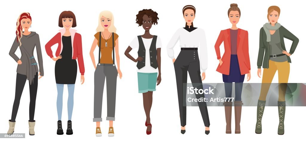 Ilustración de Hermosa Mujer Joven En El Conjunto De Ropa De Moda Personajes De Dibujos Animados Chicas Lady Ilustración De Vector y más Vectores Libres de Derechos de Mujeres - iStock Ilustración de Hermosa Mujer Joven En El Conjunto De Ropa De Moda Personajes De Dibujos Animados Chicas Lady Ilustración De Vector y más Vectores Libres de Derechos de Mujeres - iStock