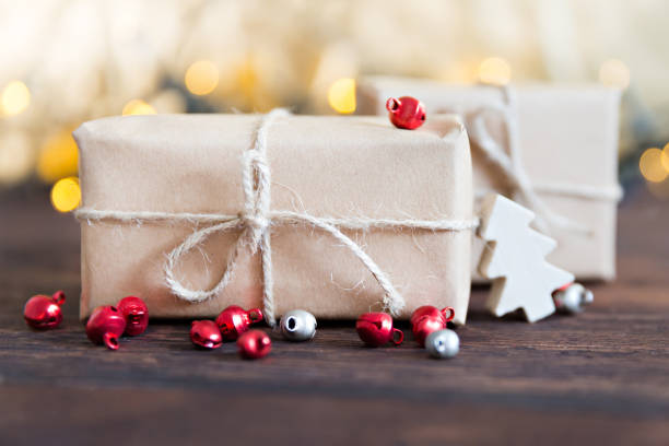istock gifts wrapped in brown paper 695889670