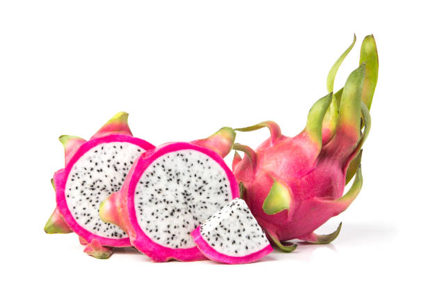 istock The Fresh Dragon fruit or Pitahaya fruit  isolated  on white background 695897156