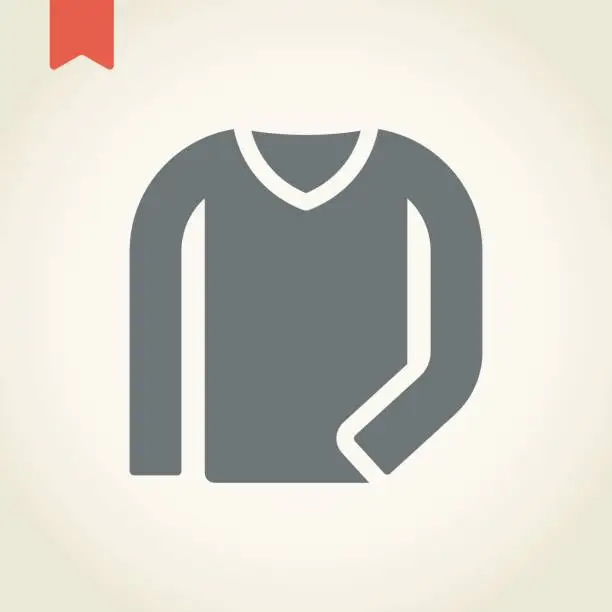 Vector illustration of Long Sleeve T-shirt Icon