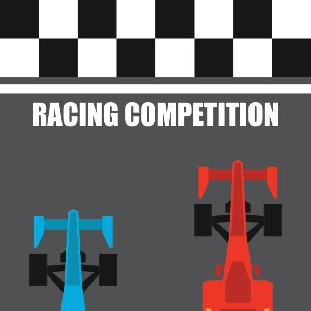 ilustrações, clipart, desenhos animados e ícones de fórmula 1 / gp racing cartaz. ilustração vetorial - grand prix