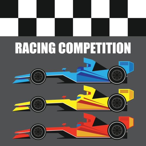 ilustrações, clipart, desenhos animados e ícones de fórmula 1 / gp racing cartaz. ilustração vetorial - grand prix