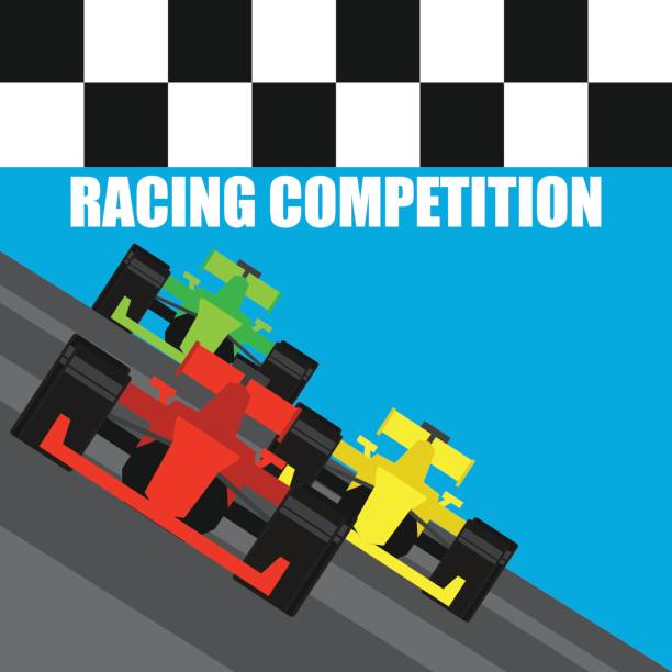 ilustrações, clipart, desenhos animados e ícones de fórmula 1 / gp racing cartaz. ilustração vetorial - grand prix