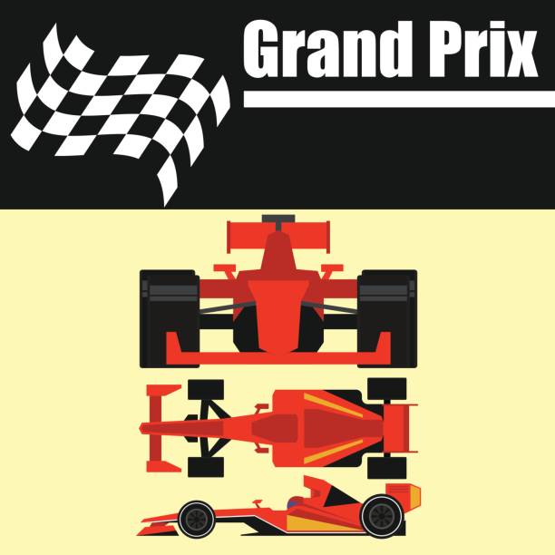 ilustrações, clipart, desenhos animados e ícones de fórmula 1 / gp racing cartaz. ilustração vetorial - grand prix