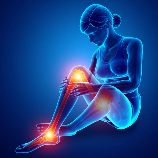 istock Female Leg joint pain 695907038