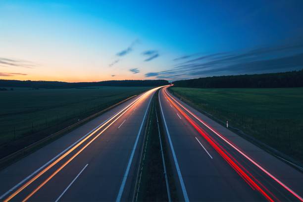 Sunrise on the highway