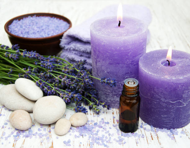 istock Lavender with essencial oil 695907414
