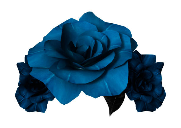 istock 3D Rendering of Three Roses on White 695908980