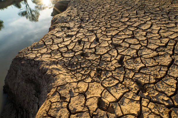 istock Cracked Earth Because the ground has been no rain on the land 695909582
