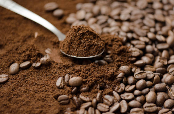 istock Mix kinds of coffee, ground coffee beans and roasted 695919600