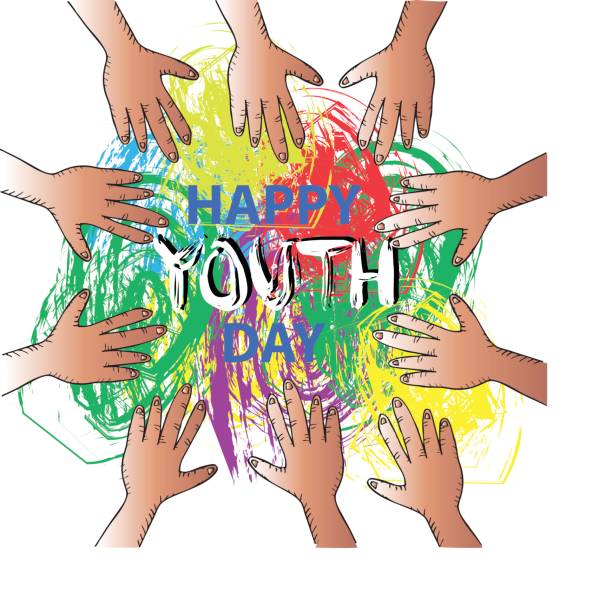 istock International Youth Day greeting card and poster design 695921850