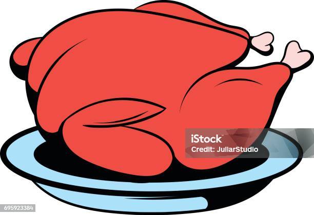 Ilustración de Asado De Pavo Icono De Dibujos Animados y más Vectores  Libres de Derechos de Alimento - Alimento, Animal, Asado - Alimento cocinado  - iStock