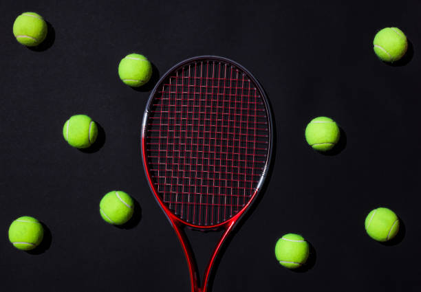 istock Tennis racket with balls 695923660