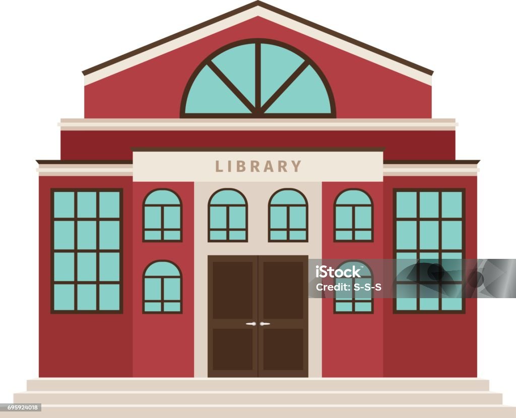 Red Library Cartoon Building Icon Stock Illustration - Download Image Now -  Library, Building Exterior, Construction Industry - iStock