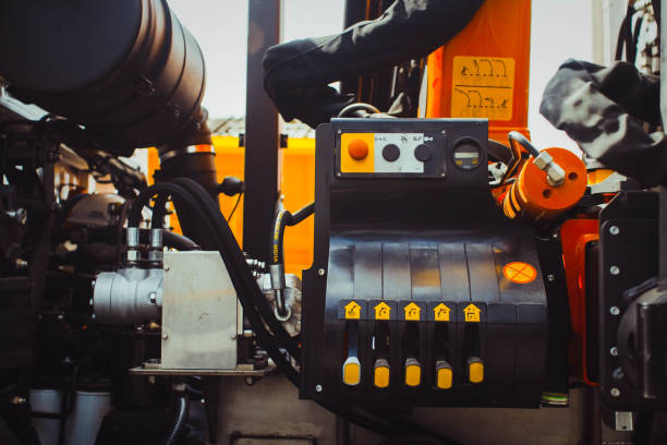 istock Mining equipment is new at the exhibition 695928140