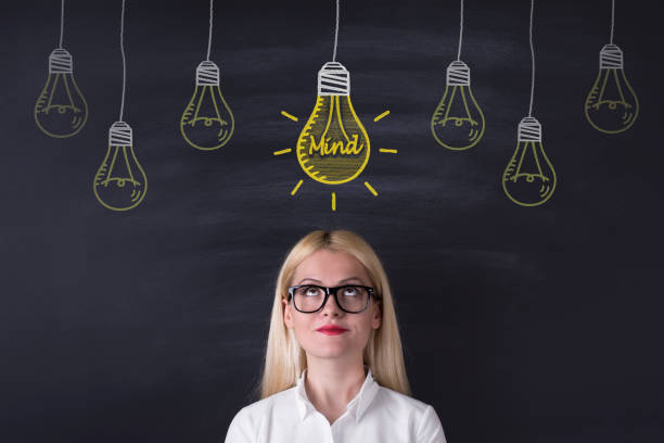 istock Business woman and mind bulb 695932198