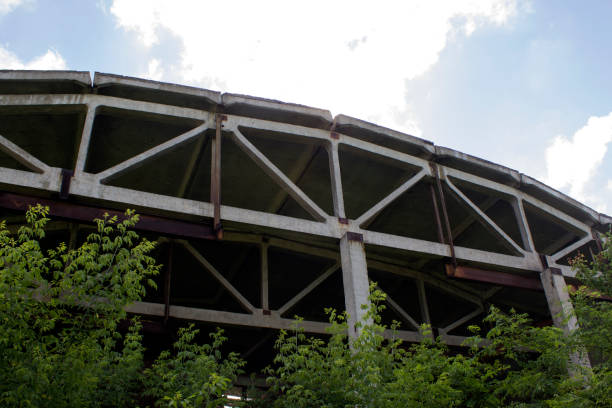 istock Abandoned unworthy hangar in the open air 695939974