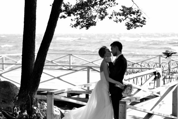 istock Wedding couple on the nature is hugging each other 695946978