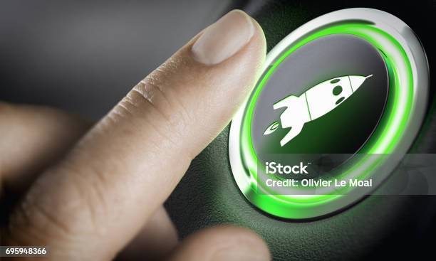 Career Accelerator Boost Button Stock Photo - Download Image Now - Gas Pedal, Speed, Launch Event