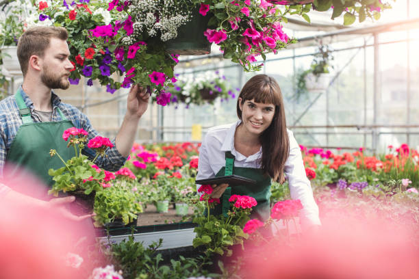 istock Two Workers at the Garden Center 695950678