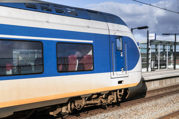 istock Passenger electric train in Amsterdam 695954188